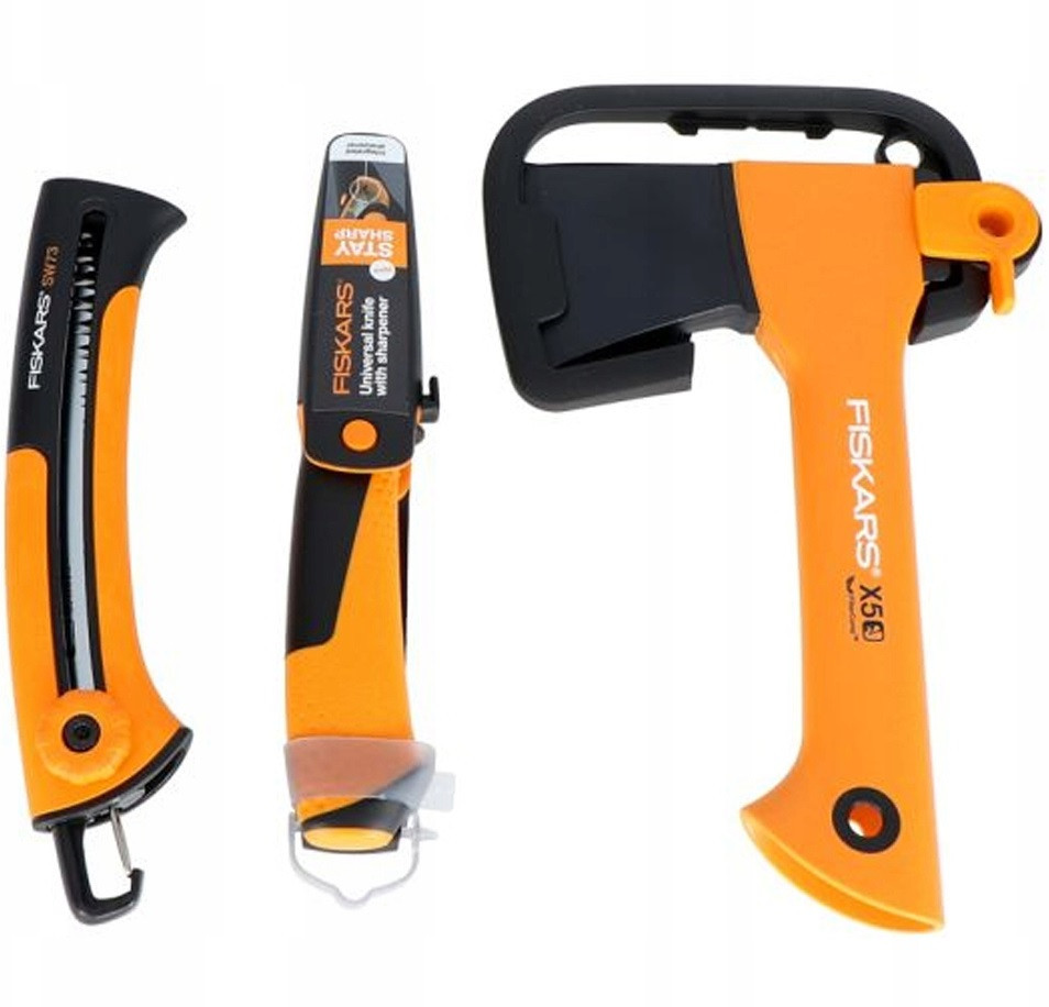 Універсальний Набір 3в1 в коробці (Сокира X5 ,Пила SW73 + Ніж) Fiskars (1057912) Нержавіюча сталь Нововолинськ - фото 2