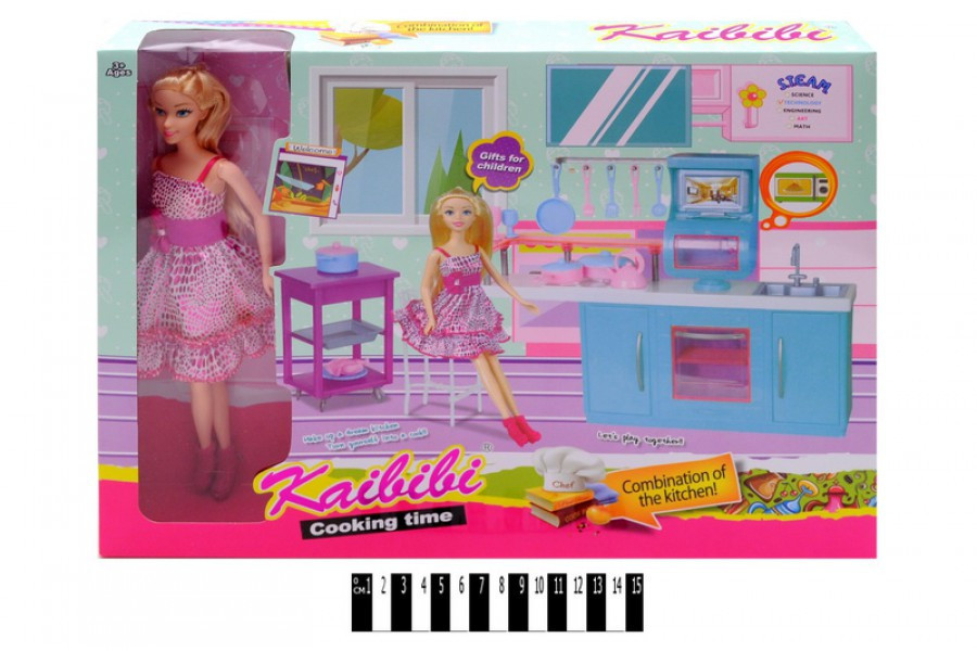 Лялька-кухар з кухонними меблями   