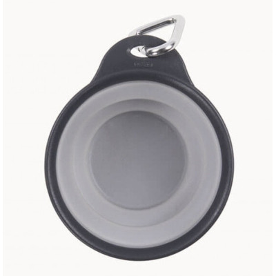 Посуда для собак Dexas Дорожная складная миска Тревел Кап с карабином имела 240 мл (светло-серая) (0084297309152) Винница - изображение 2