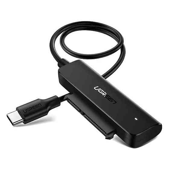 Кабель-адаптер Ugreen SATA-USB 3.0 для 2,5-дюймового SSD и жесткого диска 70609 (Черный 0.5 м) Николаев
