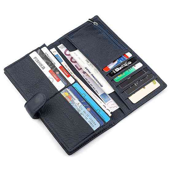 Мужской купюрник ST Leather 18365 (ST147) кожаный Синий Киев