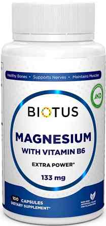 Магний и витамин В6 Biotus Magnesium with Vitamin B6 100 капс Киев