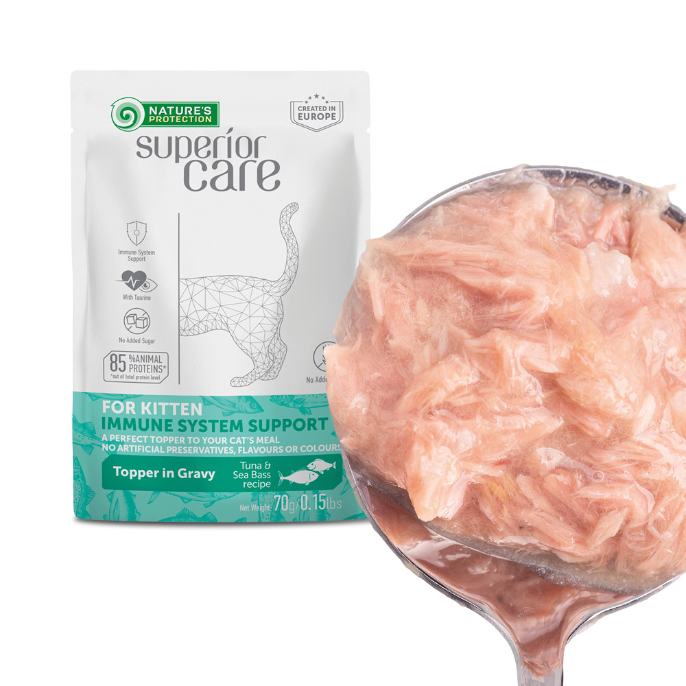 Nature's Protection Superior Care Kitten Immune System Support Tuna & Sea Bass Вологий корм для кошенят для підтримки імунної системи з тунце Киев - изображение 5