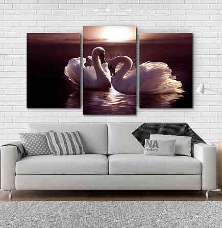 Модульна картина Лебеді Art-124_3 Київ