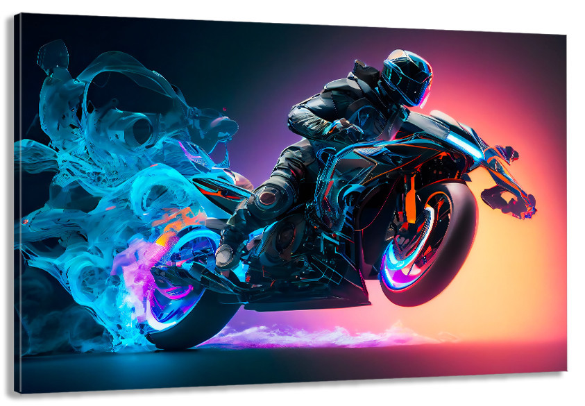 Картина холст в гостиную / спальню   Мотоцикл      MLP_241 70x140 см Киев - изображение 1
