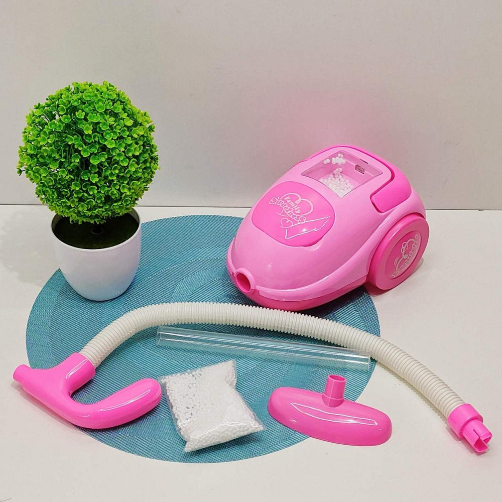 Пилосос іграшковий з пінопластовими кульками на батарейках звук світло Рожевий (2008B) Чернігів - фото 5