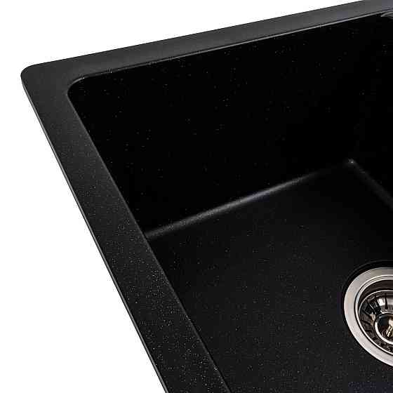 VALESO Гранітна мийка для кухні VALESO ZIRKONE 6250 матова Чорний металік Київ