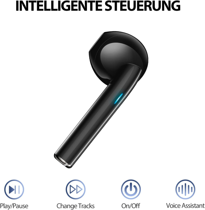 Бездротові навушники TWS Inphic i16 Black водонепроникні Bluetooth 5.1 Hi-Fi стерео сенсорні для спорту та телефону Київ - фото 7
