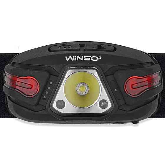 Фонарь налобный Winso 250Lm, 5W LED, 850mAh, с сенсором белый/красный Львов