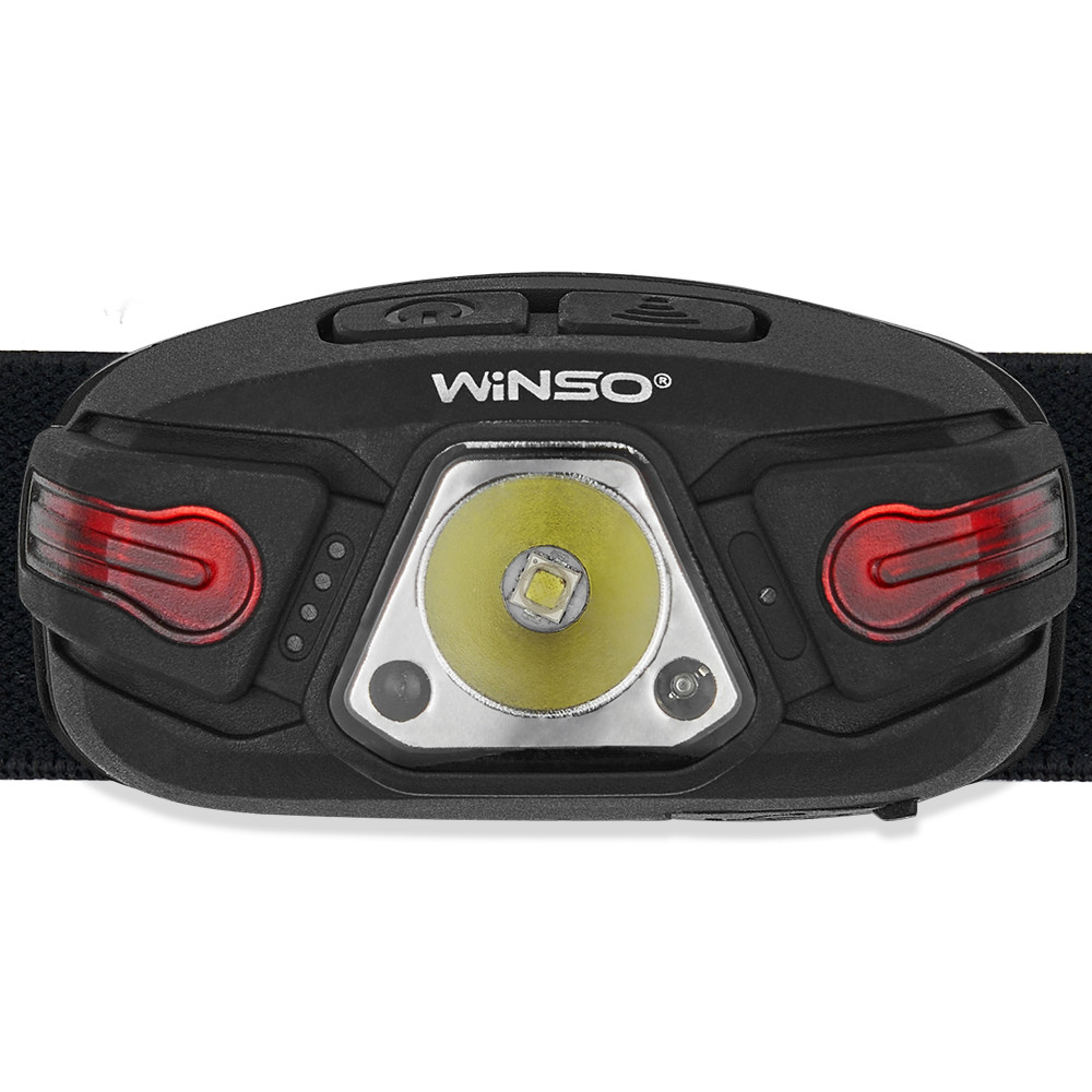 Ліхтар налобний Winso 250Lm, 5W LED, 850mAh, з сенсором білий/червоний Львів - фото 2