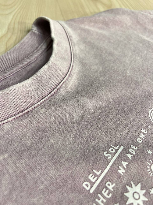 Футболка жіноча A-N 25062 оверсайз варена тай-дай з принтом місяць, бузковий, one size Київ - фото 6