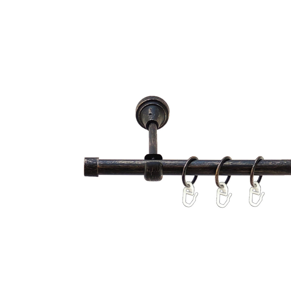 Карниз Orvit Заглушка металевий однорядний відкритий Чорне Золото 16 мм 160 см (5467968) Львов - изображение 1