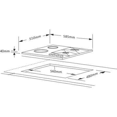 Варочная поверхность Interline HCG 561 FGT BA Винница