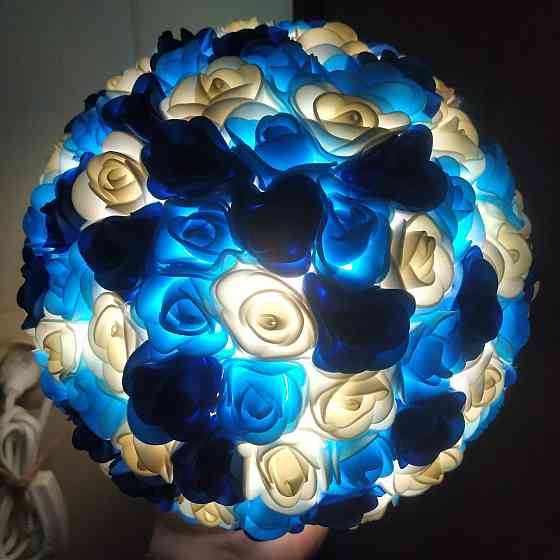 Світильник-нічник "Букет синьо-білих троянд" Дніпро