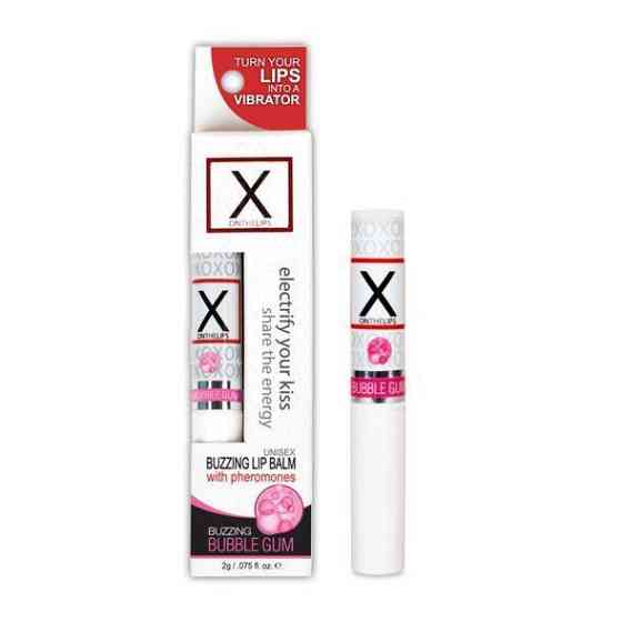 Стимулювальний бальзам для губ унісекс Sensuva – X on the Lips Bubble Gum з феромонами, жуйка Sex Aura Київ