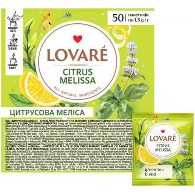 Чай Lovare Citrus Melissa 50х1.5 г (lv.77637) Винница