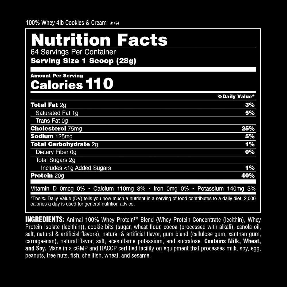 Протеїн Universal Nutrition Animal 100% Whey 1800 г, Cookies &amp; Cream Луцьк - фото 3