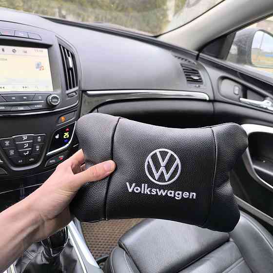 Подарунок чоловікові водію Volkswagen 1шт, Подушка під шию з логотипом, Подушка для YB-696 підтримки голови Київ