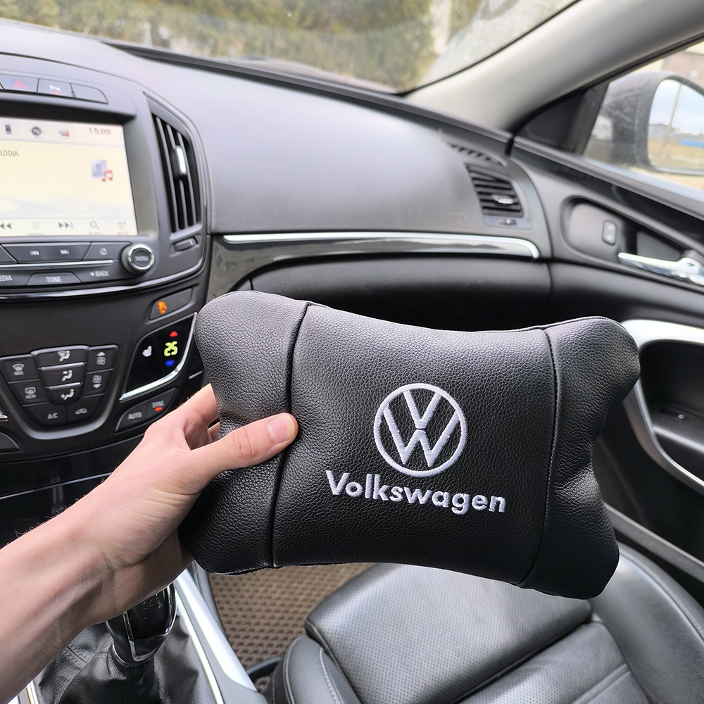 Подарунок чоловікові водію Volkswagen 1шт, Подушка під шию з логотипом, Подушка для YB-696 підтримки голови Київ - фото 1