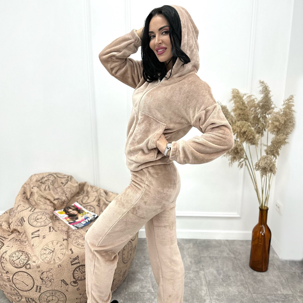 Махровый женский костюм-пижама Palmira 42-44, Бежевый Киев - изображение 1