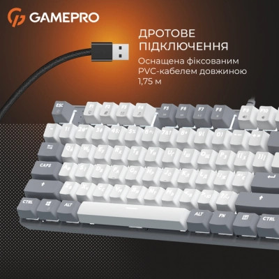 Клавіатура GamePro Genesis Metallic MK110G Outemu Red Switch USB UA Gray (MK110G) Вінниця - фото 3