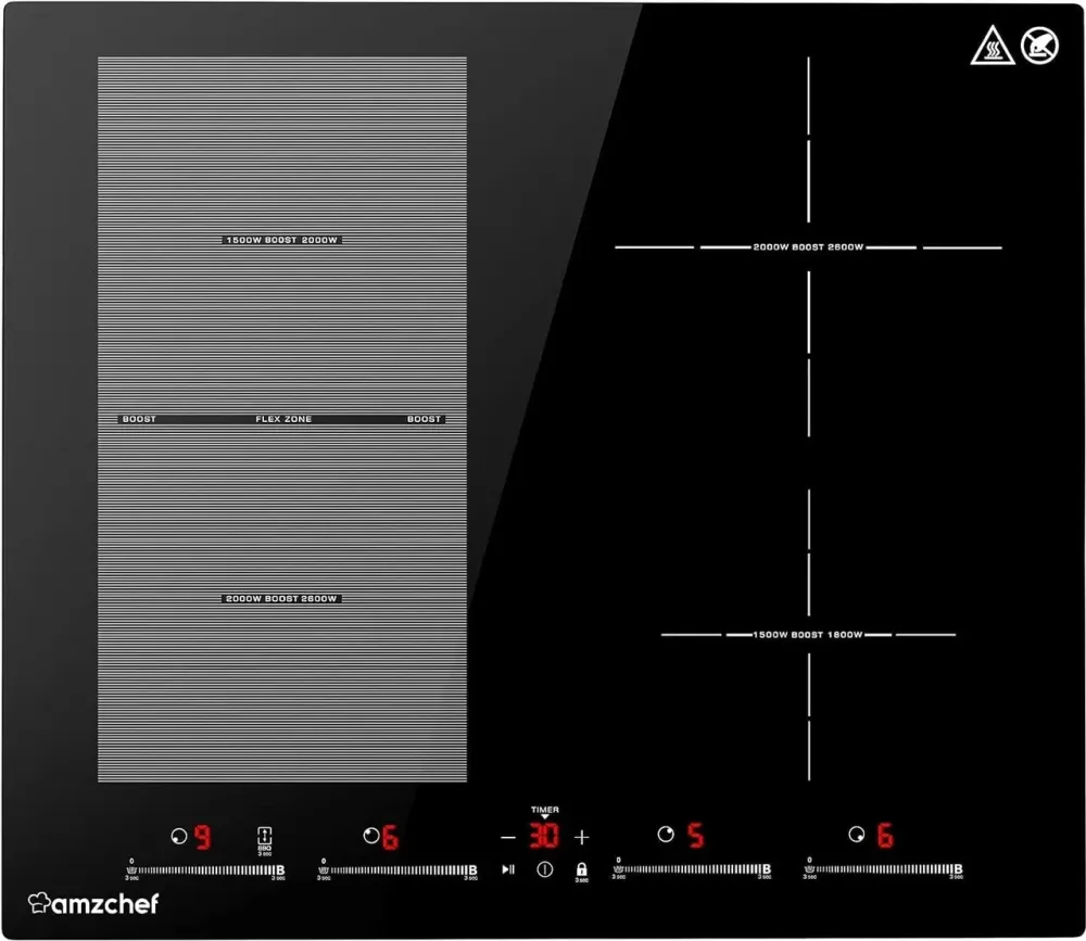 Варочная поверхность AMZCHEF індукційна 60 cm 7400 W kuchenna YL-IF7018S-5B5B3B1B Киев - изображение 1