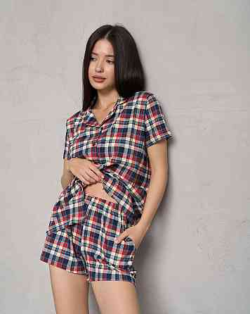 Жіноча піжама комплект сорочка + шортики — Карта Nicoletta 60199 S Київ