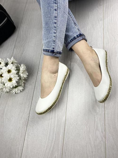 Ditas Балетки жіночі DITAS AST білі (весна-осінь, шкіра натуральна) (3347) лише 37р. Коломия - фото 3