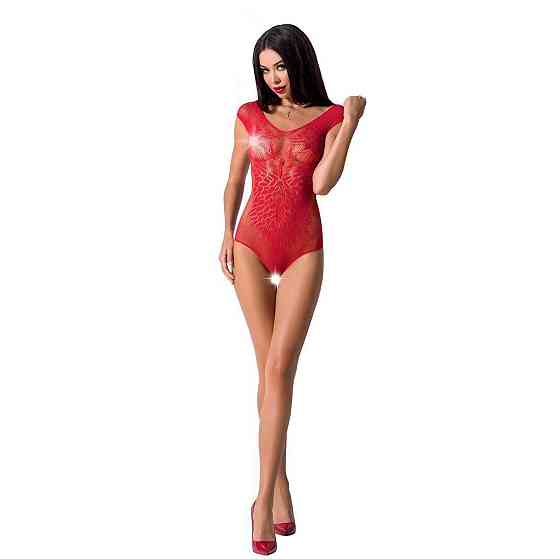 Бодістокінг Passion BS064 One Size, Red, боді, закрите плече, відкритий доступ Sex Aura Київ