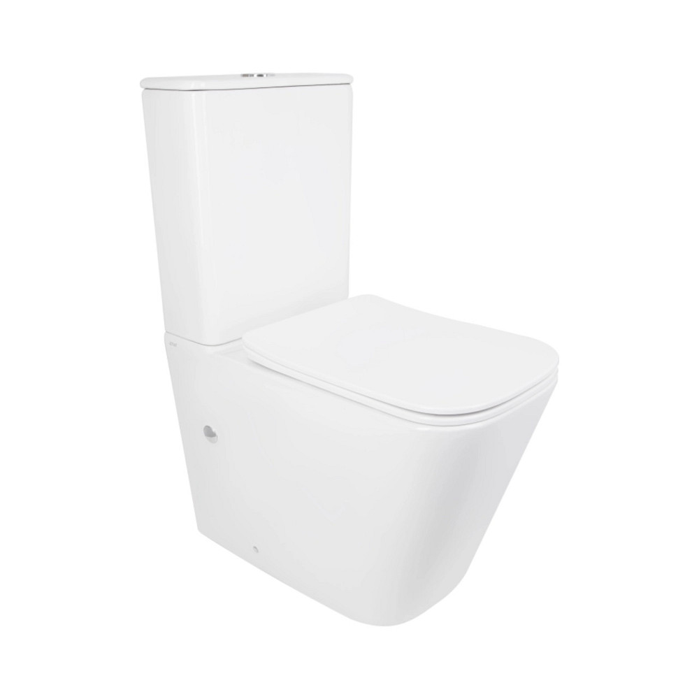 Унітаз підлоговий Qtap Tern Ultra Quiet безобідковий із сидінням Soft-Close QT17226003AW White Київ - фото 1