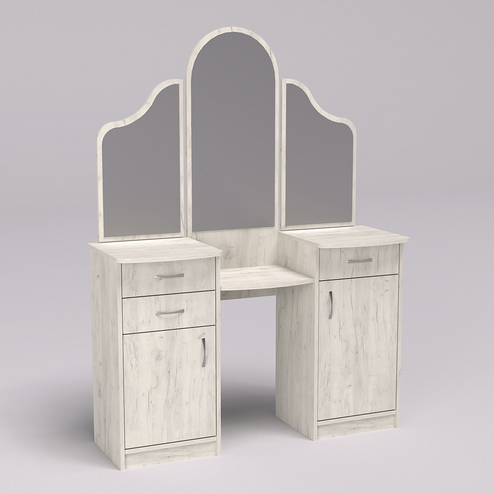 Стол туалетный Трюмо Диана, Дуб Крафт Білий, 1200/420/1630 Львов - изображение 2