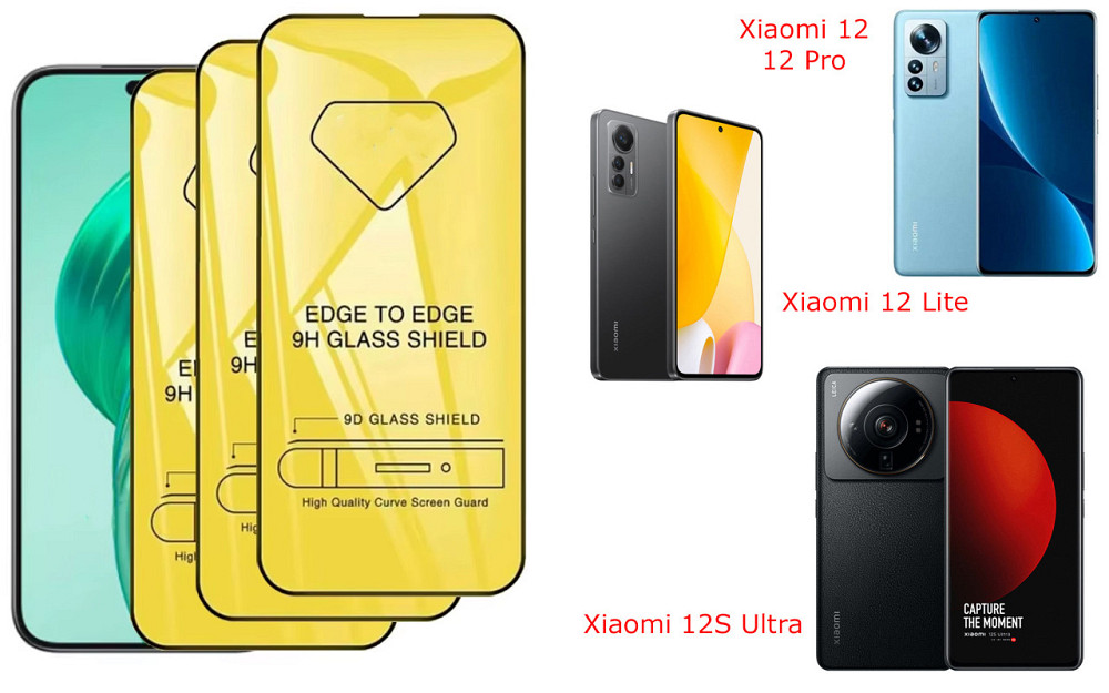 Защитное стекло DefenzoGlass для Xiaomi 12, 12 Lite, 12 Pro, 12S Ultra – двойная прочность Киев - изображение 3