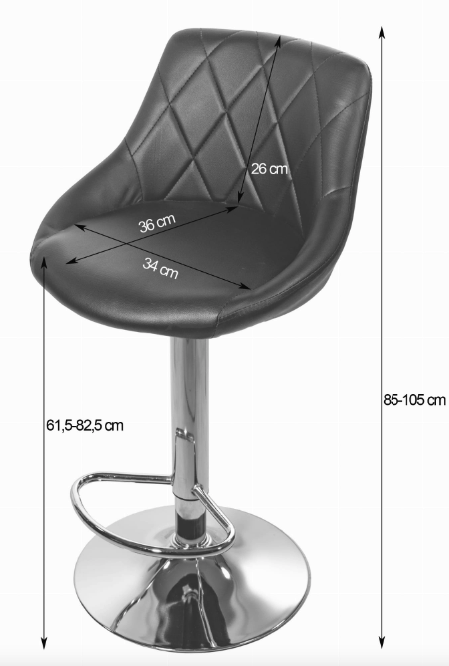 Барний стілець Leobert Kast з спинкою білий Київ - фото 2