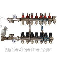 Колектор бічне підключення 1011 нержавіюча сталь в зборі на 7 виходи Харків - фото 1