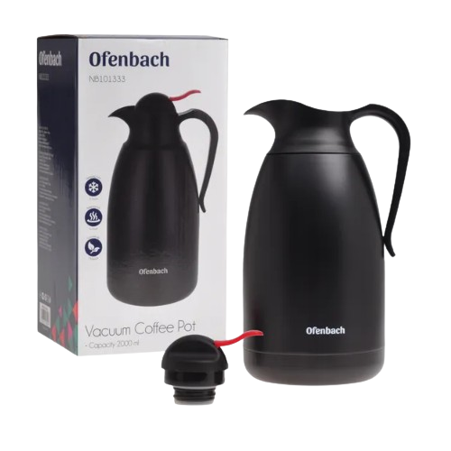 Термос "конференція" 2000мл нержавіюча сталь/пластик чорний Ofenbach 101333 Житомир - фото 3