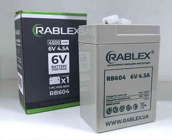 Акумуляторна батарея 6В 4,5Ач 70х47х100 Rablex RB 604 (20 шт/ящ) Київ