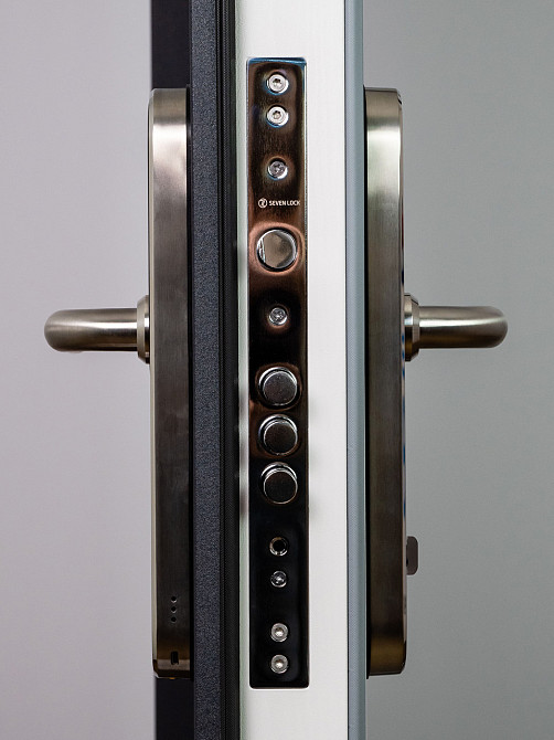 Умный дверной биометрический замок SEVEN LOCK SL-7768BF (85мм) silver Киев - изображение 9