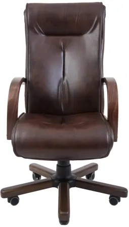 Офісне Крісло Керівника Richman Boston Madras Kashtan Wood М2 AnyFix Коричневий Київ