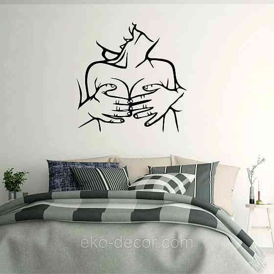 Декоративное настенное Панно «По взрослому 18+», Декор на стену 70*70 см, Черный Киев