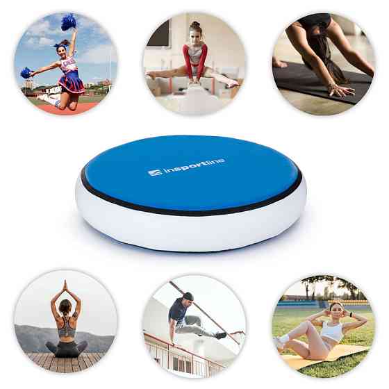 Килимок надувний inSPORTline Airspot 100x20 см, біло-синій Київ