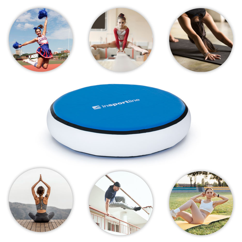 Килимок надувний inSPORTline Airspot 100x20 см, біло-синій Київ - фото 2