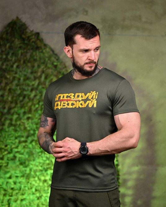 Тактична потовідвідна футболка Двостуй oliva ПП7718 Одеса - фото 2
