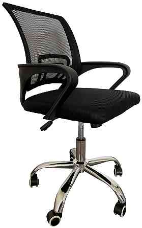 Офисное кресло руководителя Tehforward Real хром Tilt Черный Днепр