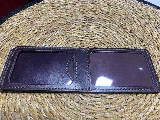 Обложка на удостоверение государственная таможенная служба с карманом (тиснение золотом) Коричневий Киев