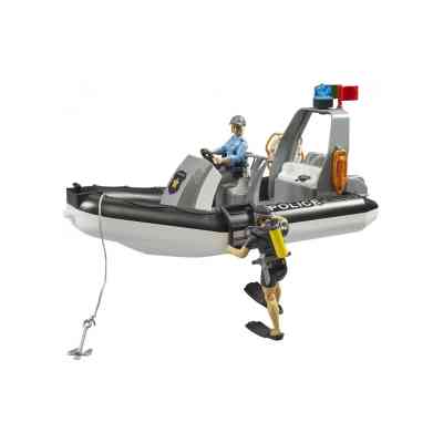 Спецтехніка Bruder Поліцейський пікап RAM 2500 з причепом, човном та фігурками (02507) Вінниця