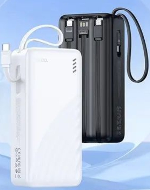 Павербанк 30000mAh з вбудованими кабелями HOCO J146B є ОПТ, дропшипінг. Киев - изображение 3