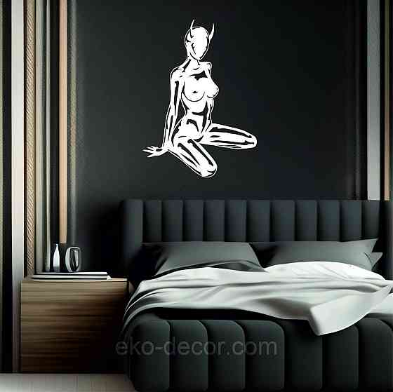 Декоративное настенное Панно «Девушка», Декор на стену 70*50 см, Белый Киев