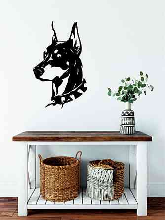 Декоративное настенное Панно «Доберман», Декор на стену 70*43 см, Черный Киев
