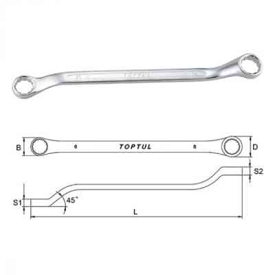 Ключ Toptul накидний (кут 45 °) 30х32мм (AAEH3032) Вінниця