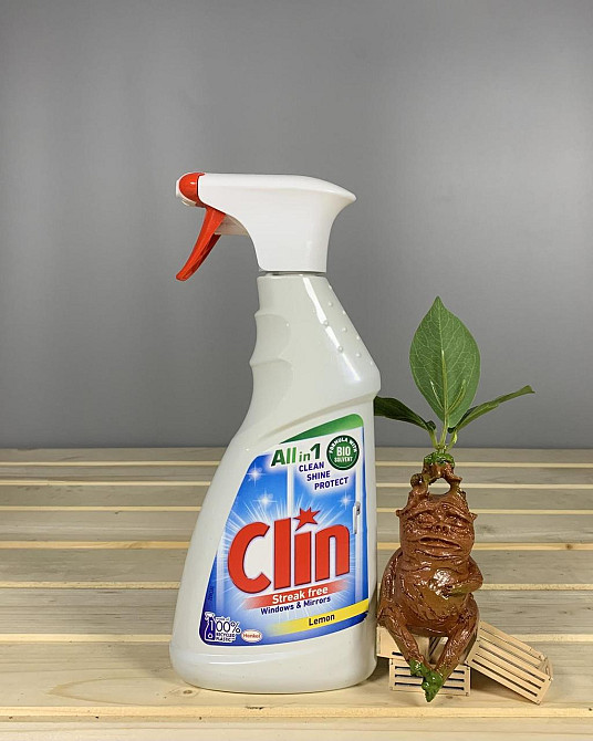 Clin Lemon 500 мл — Засіб для миття вікон і дзеркал без розводів, з ароматом лимону Киев - изображение 1